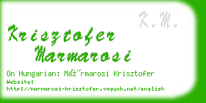 krisztofer marmarosi business card